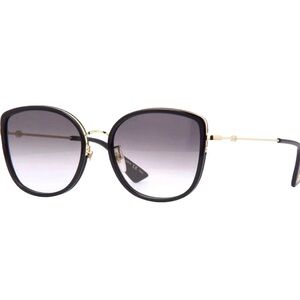 Gucci Women’s Sunglasses GG0606SK Black Gold/Grey Shaded (001)